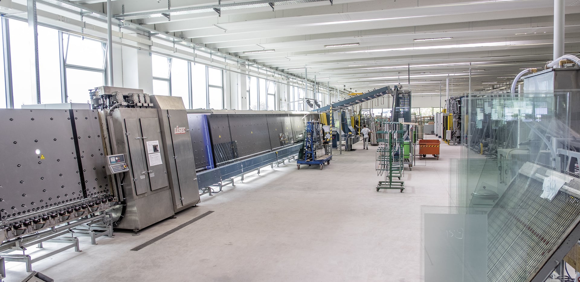 Isolatieglasproductie.