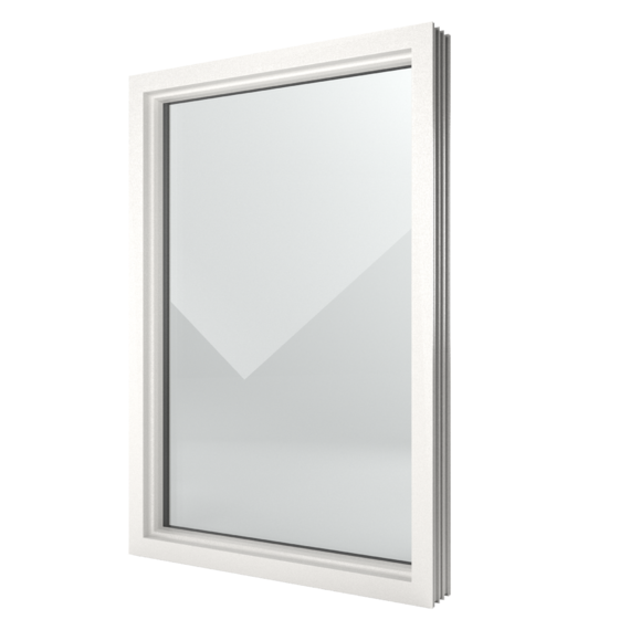 FIN-Window Châssis fixes 124 PVC-PVC