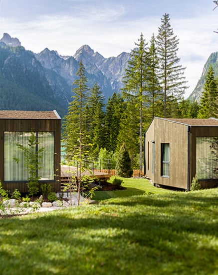 Skyview Chalets op Camping Toblacher See